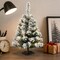 RAHEEV; 2 Ft Snow Flock Artificial Christmas Tree Mini Tabletop Holiday Decor; Category:Christmas Tabletop & Accent Trees; Image:7